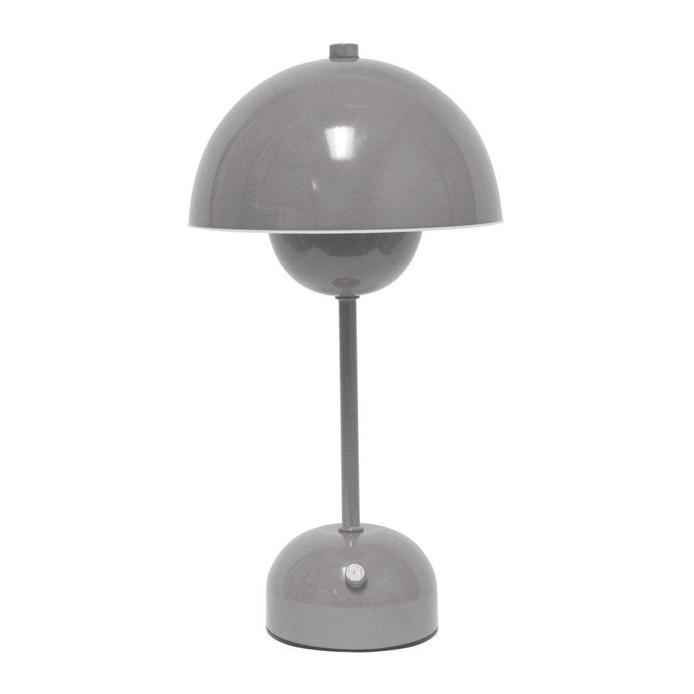 12" Gray Metal Table Lamp