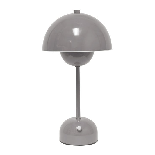 12" Gray Metal Table Lamp