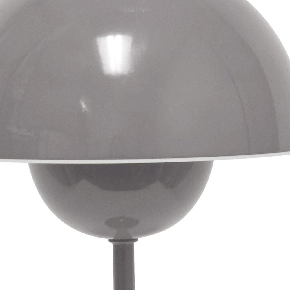 12" Gray Metal Table Lamp