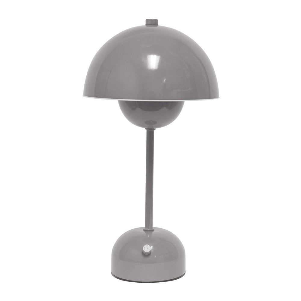 12" Gray Metal Table Lamp