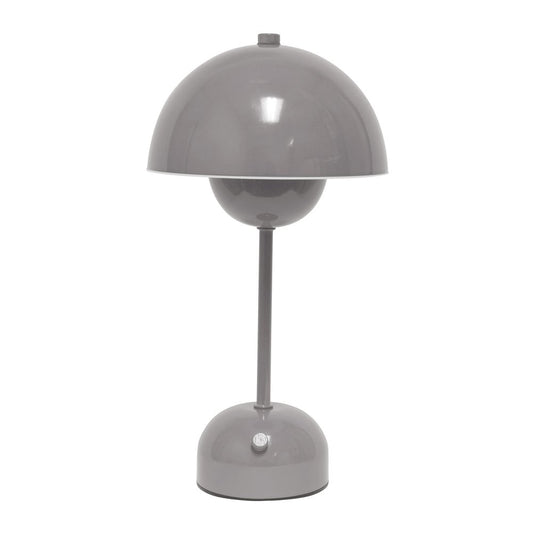 12" Gray Metal Table Lamp