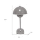 12" Gray Metal Table Lamp