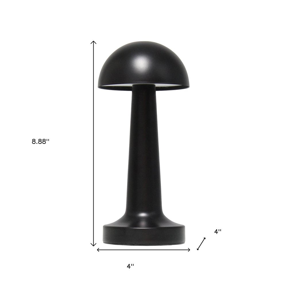 9" Black Metal Lighthouse Table Lamp