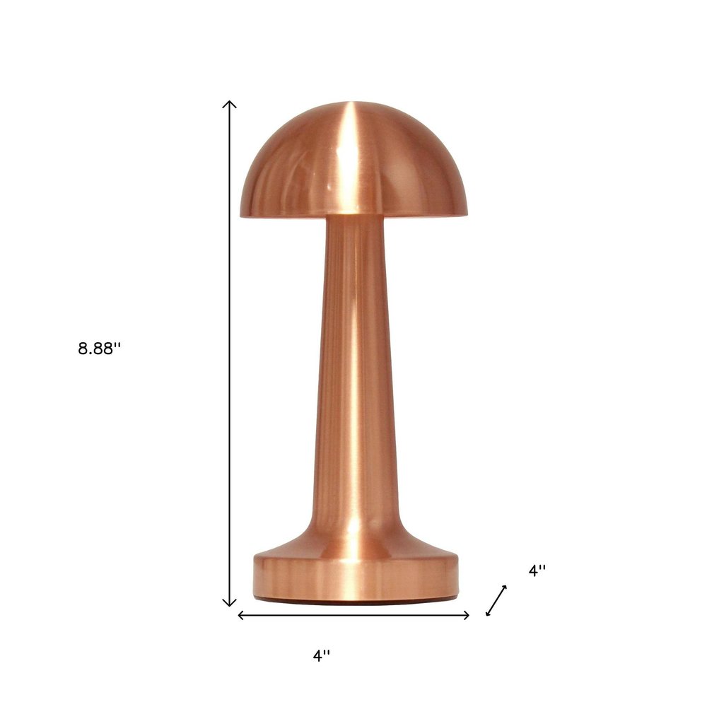 9" Copper Metal Lighthouse Table Lamp