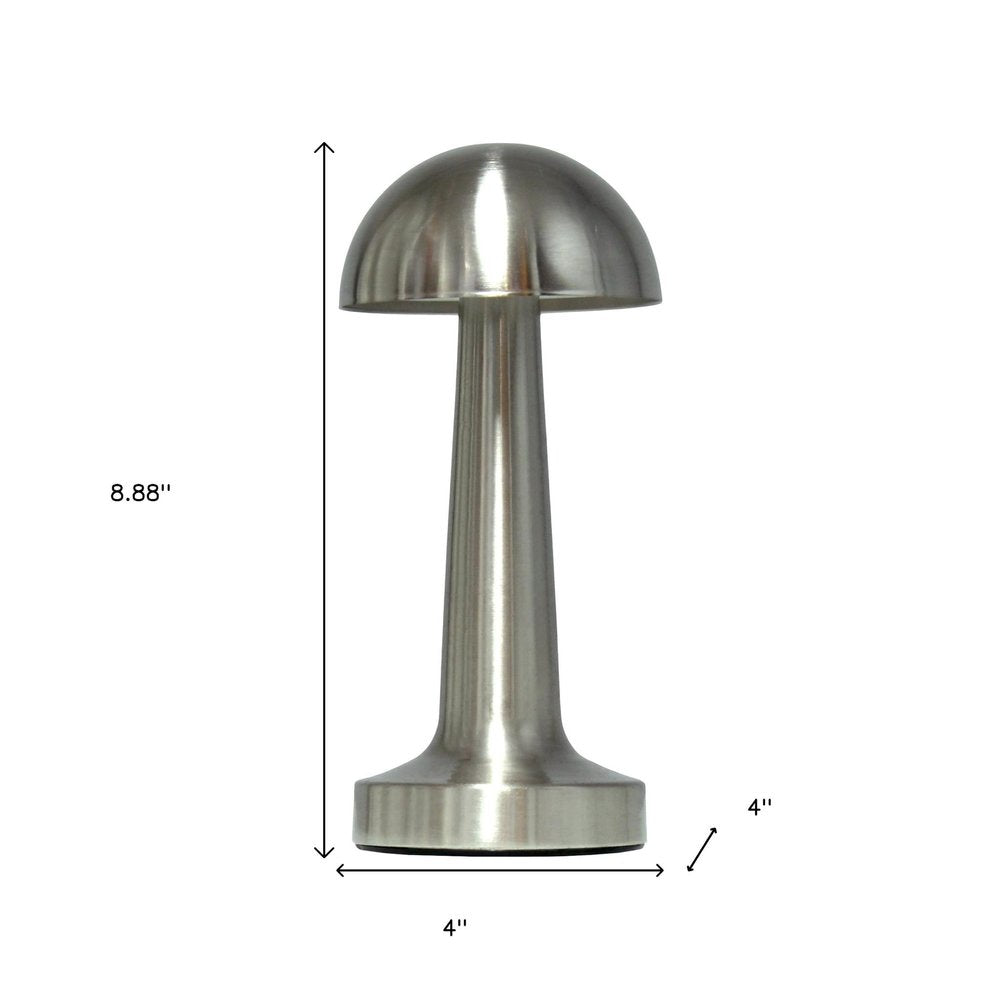 9" Silver Metal Lighthouse Table Lamp