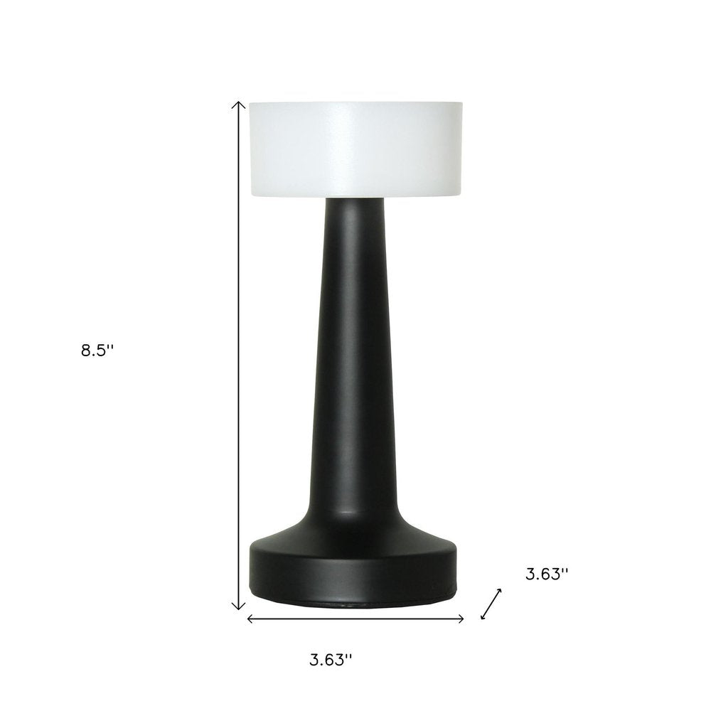 9" Black Metal Lighthouse Table Lamp