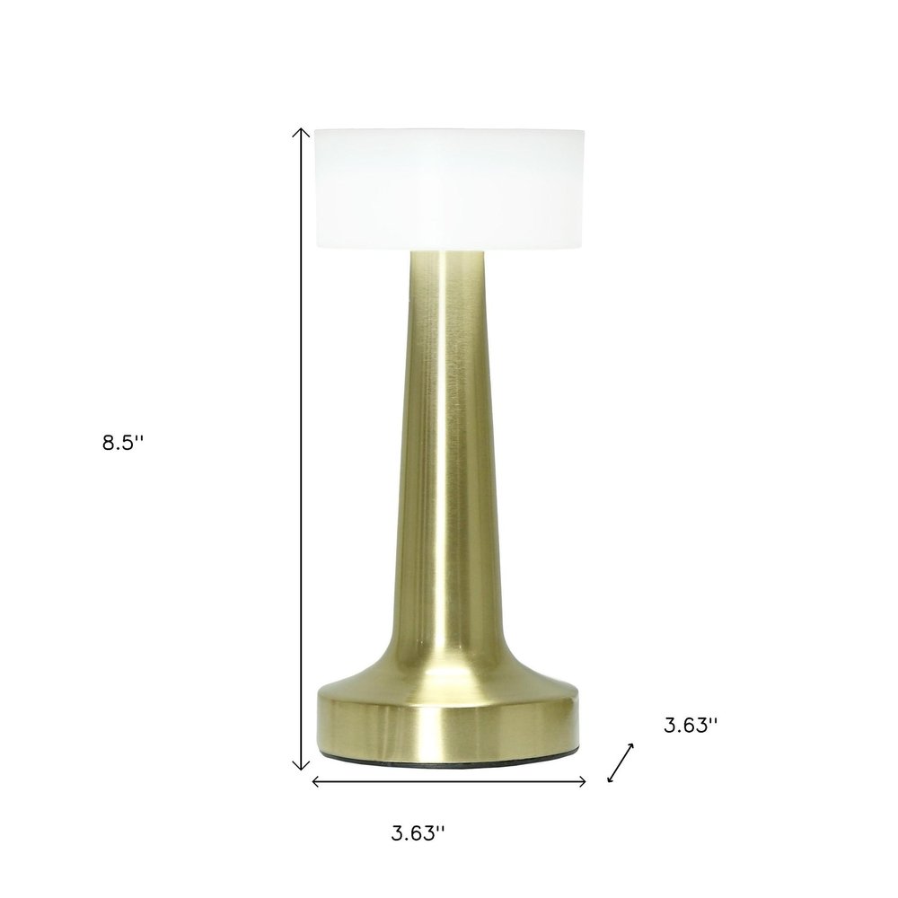 9" Gold Metal Lighthouse Table Lamp