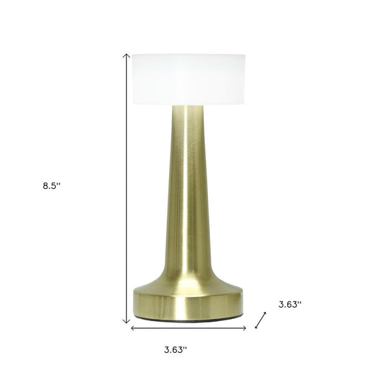 9" Gold Metal Lighthouse Table Lamp