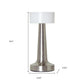 9" Silver Metal Lighthouse Table Lamp
