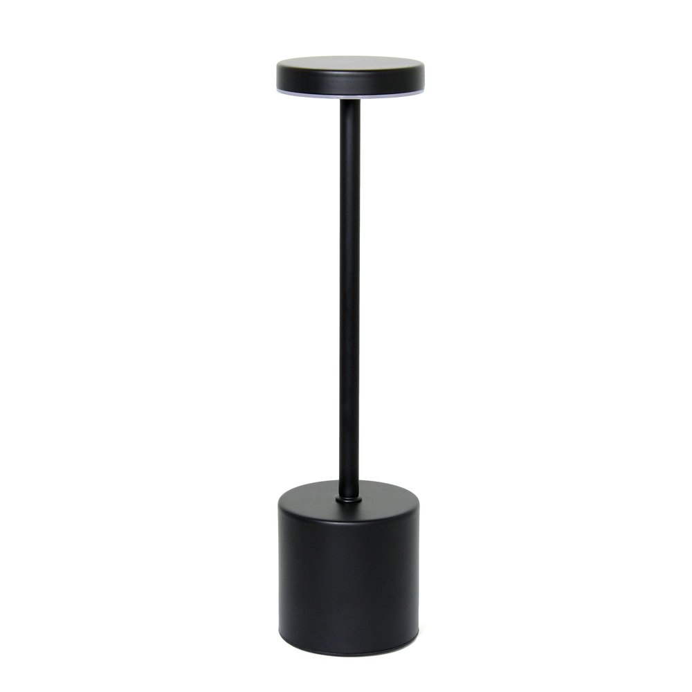 13" Black Metal Table Lamp