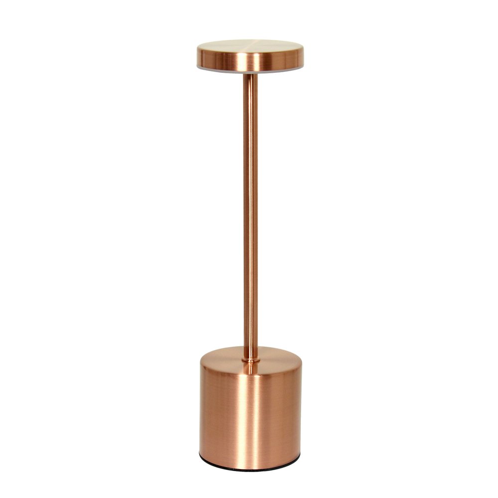 13" Copper Metal Table Lamp