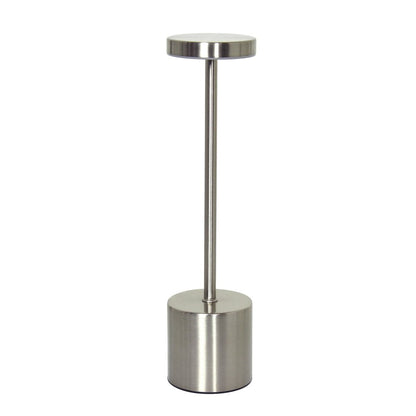 13" Silver Metal Table Lamp