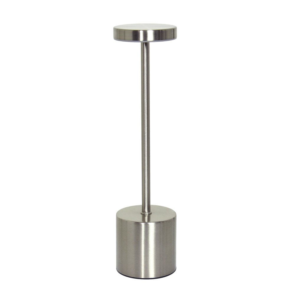 13" Silver Metal Table Lamp
