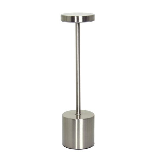 13" Silver Metal Table Lamp