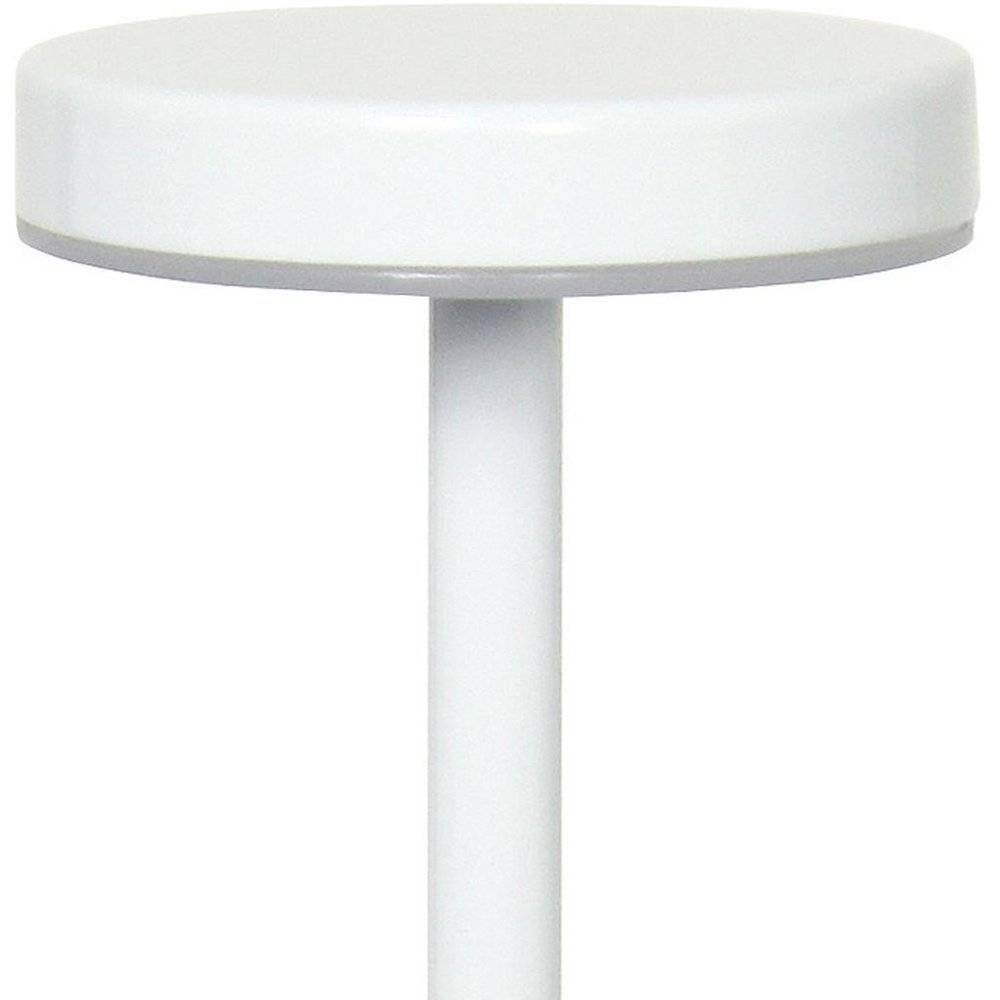 13" White Metal Table Lamp