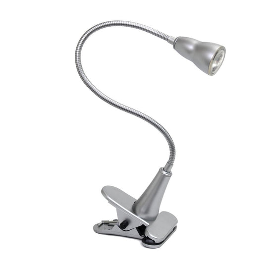 23" Silver Swing Arm Table Lamp