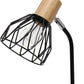 18" Black Iron Table Lamp With Black Globe Shade