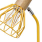 18" Yellow Iron Table Lamp With Yellow Globe Shade