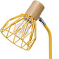 18" Yellow Iron Table Lamp With Yellow Globe Shade