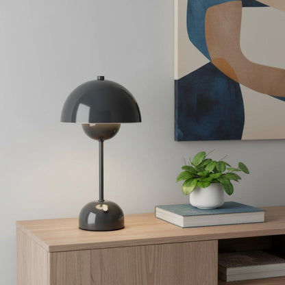 12" Black Metal Table Lamp