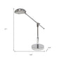 21" Silver Metal Table Lamp