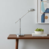 21" Silver Metal Table Lamp