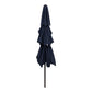 96" Dark Blue Polyester Octagonal Tilt Lighted Market Patio Umbrella