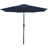 96" Dark Blue Polyester Octagonal Tilt Market Patio Umbrella
