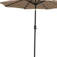 96" Beige Polyester Octagonal Tilt Lighted Market Patio Umbrella