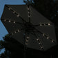 96" Beige Polyester Octagonal Tilt Lighted Market Patio Umbrella