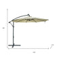 95" White Polyester Octagonal Tilt Lighted Market Patio Umbrella with Stand