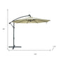 11' White Polyester Octagonal Tilt Lighted Market Patio Umbrella with Stand