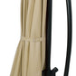 95" White Polyester Octagonal Tilt Lighted Market Patio Umbrella with Stand