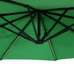 95" Green Polyester Octagonal Tilt Lighted Market Patio Umbrella with Stand