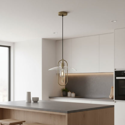 Clear Simple Iron Ceiling Light With Clear Shades