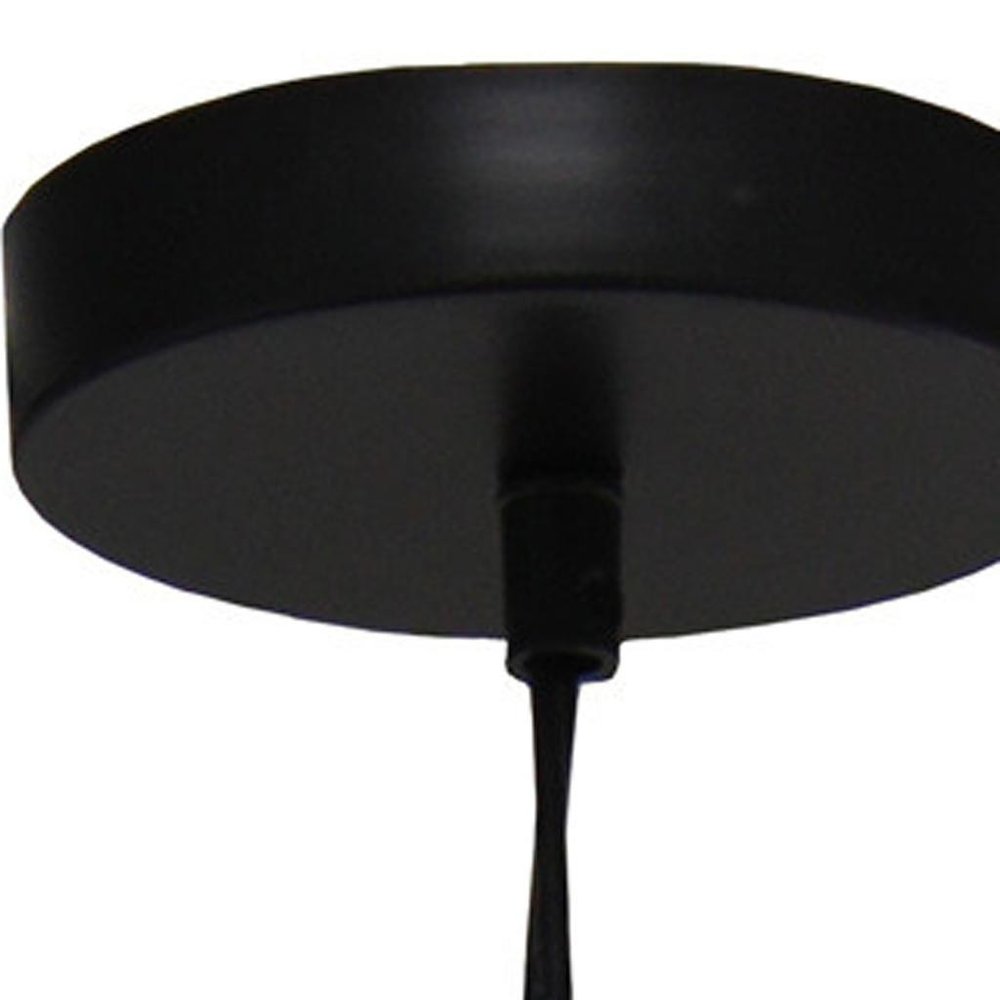 Black And Clear Simple Iron Ceiling Light With Clear Shades