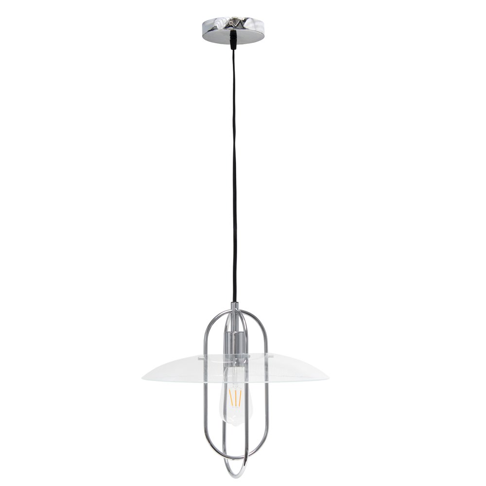 Clear Simple Iron Ceiling Light With Clear Shades