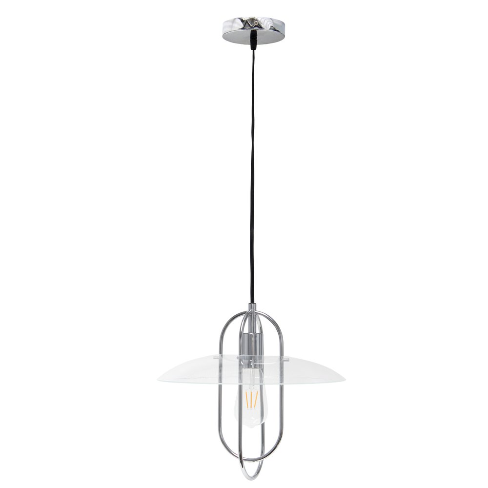Clear Simple Iron Ceiling Light With Clear Shades