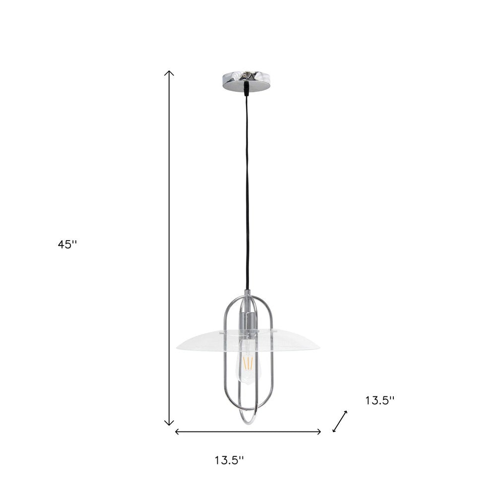 Clear Simple Iron Ceiling Light With Clear Shades
