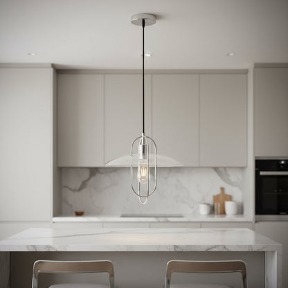 Clear Simple Iron Ceiling Light With Clear Shades