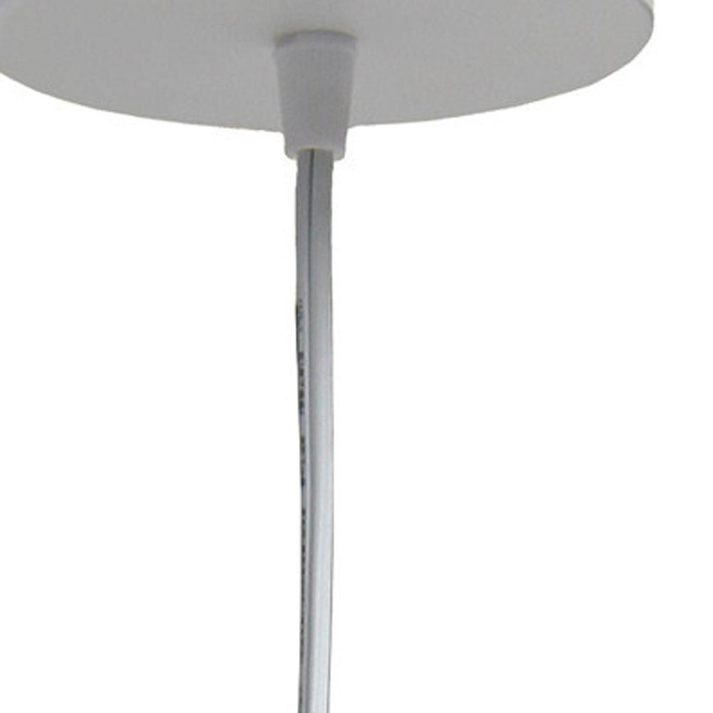 Clear And White Simple Iron Ceiling Light With Clear Shades