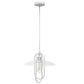 Clear And White Simple Iron Ceiling Light With Clear Shades
