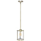 Antiqued Brass Cylinder Iron Ceiling Light With Antiqued Brass Shades