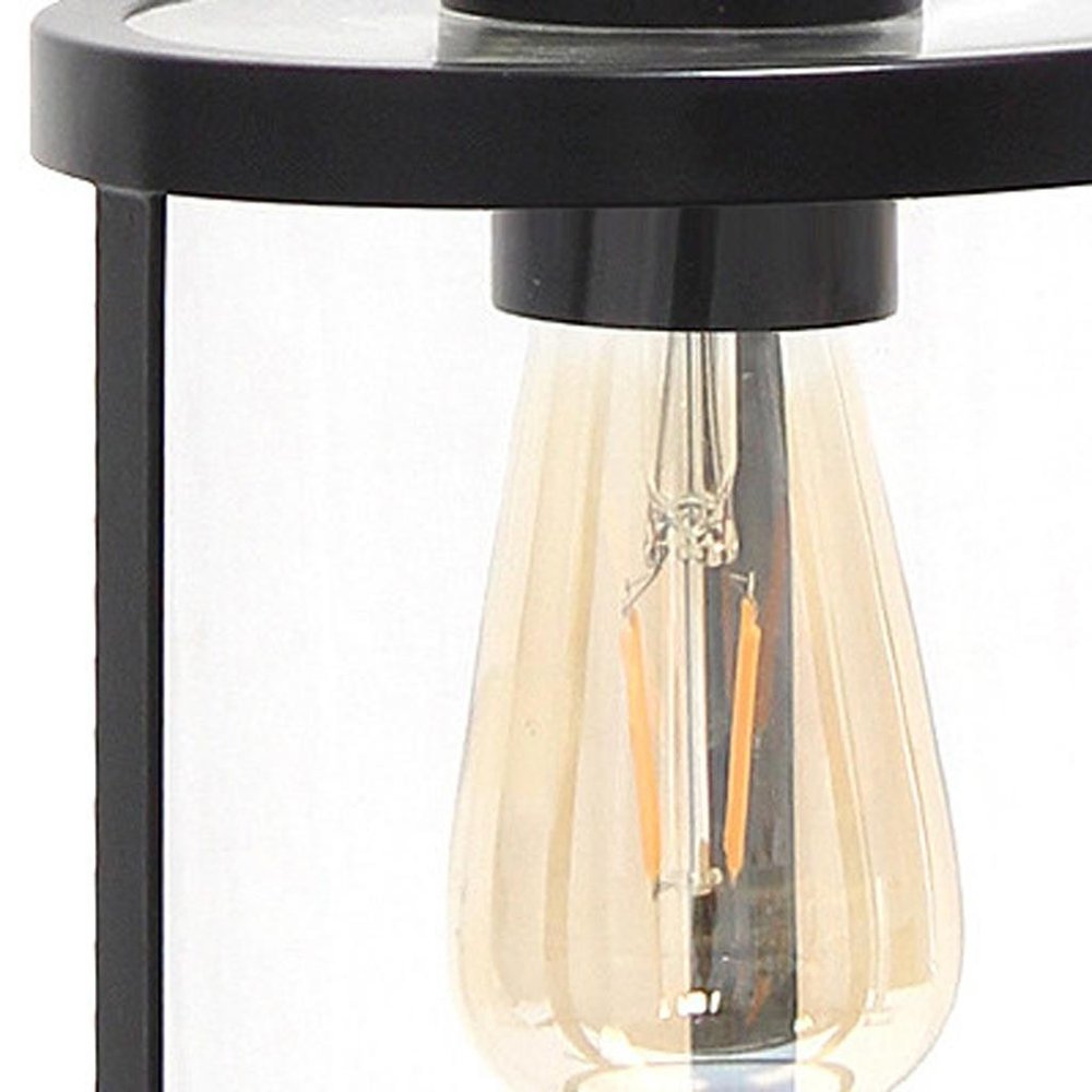 Black Cylinder Iron Ceiling Light With Black Shades