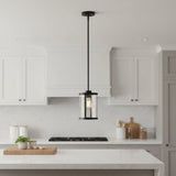 Black Cylinder Iron Ceiling Light With Black Shades