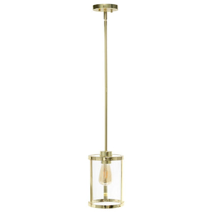 Gold Cylinder Iron Ceiling Light With Gold Shades