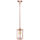 Rose Gold Cylinder Iron Ceiling Light With Rose Gold Shades