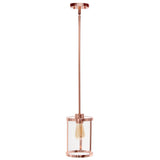 Rose Gold Cylinder Iron Ceiling Light With Rose Gold Shades