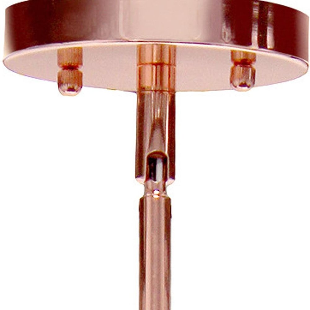Rose Gold Cylinder Iron Ceiling Light With Rose Gold Shades