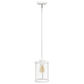 White Cylinder Iron Ceiling Light With White Shades